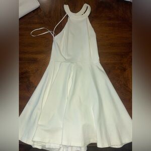 Formal white Lulus dress women’s size S. only worn once!